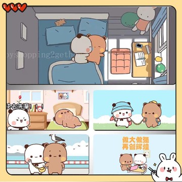 台灣出貨 一二布布滑鼠墊 小萌布布一二滑鼠墊 超大號滑鼠墊 鼠標墊 鎖邊加厚滑鼠墊 宿舍辦公電腦桌墊 鍵盤墊學習寫字墊