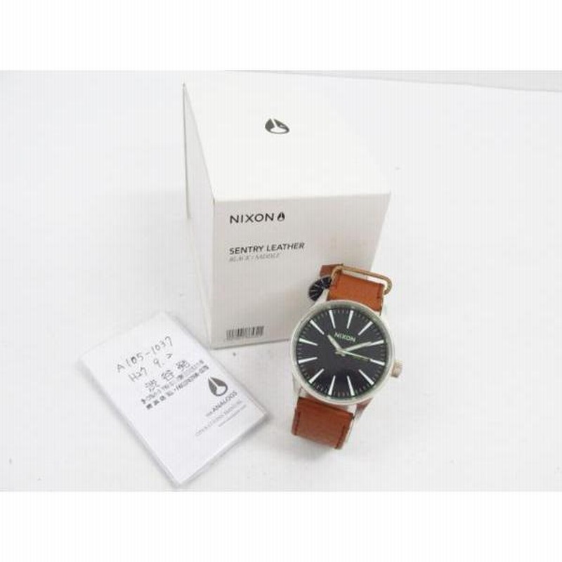NIXON ニクソン THE SENTRY クォーツ レザーベルト 腕時計♪AC7966