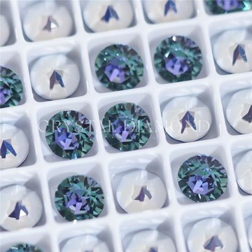 特制色華子施家奧地利水晶1088尖底鉆美甲耳釘配飾202VL海藍紫光