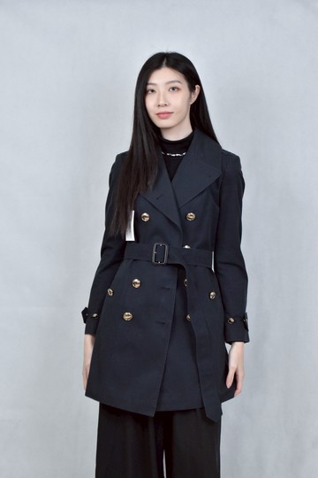 (S) burberry黑色排釦外套