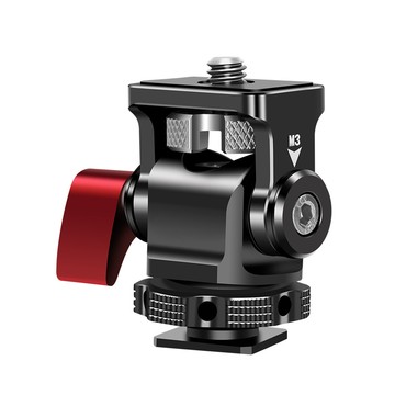 攝像機監視器安裝冷靴安裝適配器鋁合金帶 1/4 英寸螺絲,用於安裝攝像機監視器麥克風 LED 視頻燈 Mcen1 冷靴安