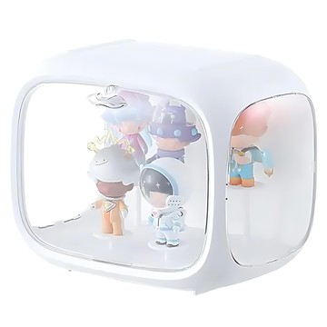 小麥購物 可疊加透明公仔展示盒 L1439 白色  1個  24 x 16 x 19cm