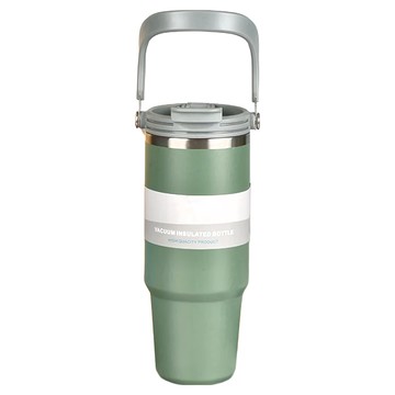 手提冰霸杯 內膽SUS304不鏽鋼 外殼206不鏽鋼  綠色  890ml  1個