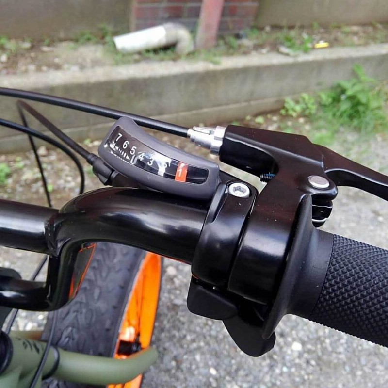 自転車 ファットバイク 20インチ アーミーグリーン×オレンジ