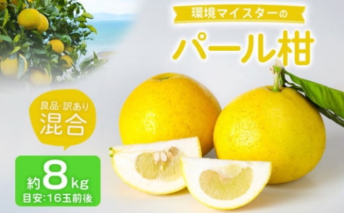 環境マイスターのパール柑 良品・訳あり混合 8kg (栽培期間中は無肥料・無農薬)