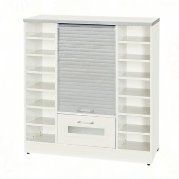 文創集-南亞塑鋼     尼特  南亞塑鋼3.3尺上捲簾拉門下單抽雙側開放鞋櫃-98.5x40.8x103.5cm免組