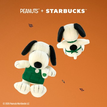 星巴克綠圍裙26PEANUTS娃娃