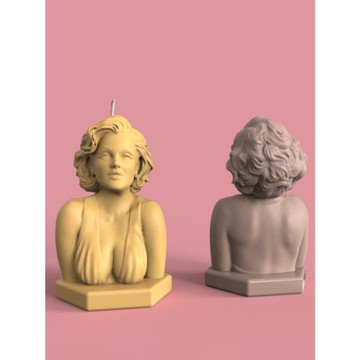 手工蠟燭硅膠模具歐式瑪麗蓮夢露石膏擺件創意雕塑人物水泥工藝品