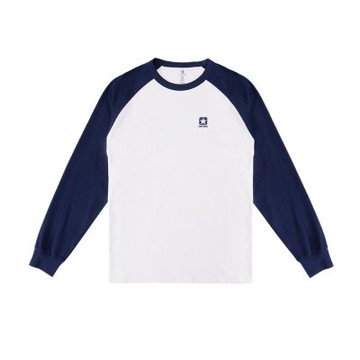 Converse Jersey Retro Logo Reglan Tee 男女款 白藍色 長袖 UCJ438-W2Y