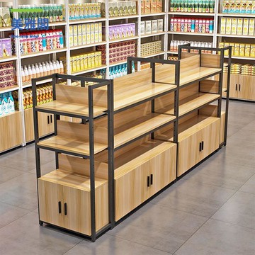 免運 超市貨架 置物架 多層展示櫃文具店便利店單面雙面中島櫃零食展示架M11/20