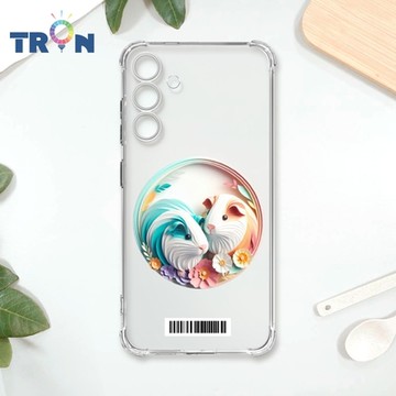 TRON 三星 S24 PLUS 可愛紙雕天竺鼠 四角防摔載具殼 軟殼 手機殼