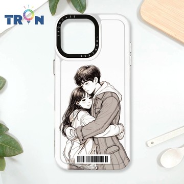 TRON IPhone 16 Pro Max 情侶深情擁抱素描系列 防摔太空載具殼 透黑 軟硬 手機殼