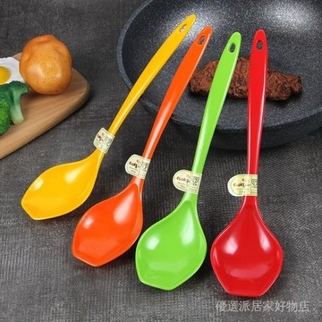 大湯勺 家用大號 盛湯勺 高檔 耐高溫 長柄硅膠勺子 韓國原裝進口COOKSnet密胺平頭剷塑料炒菜剷炒菜剷子平頭湯勺