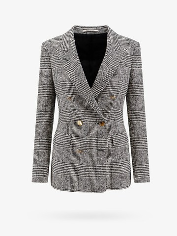 Wool blend blazer with prince of wales motif - TAGLIATORE - gender_Woman