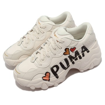 [ACS] Puma 休閒鞋 Pulsar Wedge CN 女鞋 厚底 增高 愛心 街頭風 塗鴉 米 38525201