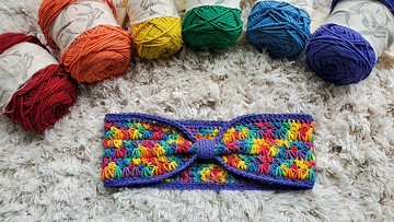 編織髮帶-天虹/紫邊