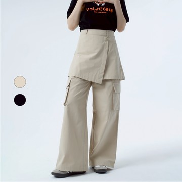 50% Fifty Percent｜假兩件式片裙工裝褲｜02583351001