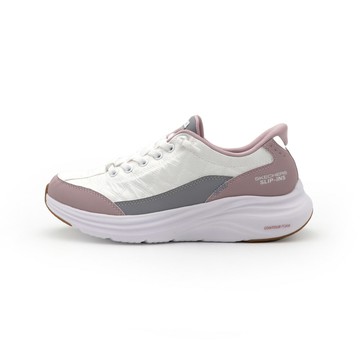 【全館滿額折】 Skechers  Contour Foam  白粉 休閒 彈性鞋帶 緩衝 橡膠 可機洗 運動鞋 女款 J3053 【新竹皇家150404WWLV】
