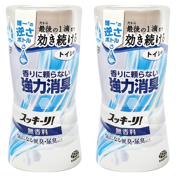 EARTH 地球製藥 Sukki-ri 廁所芳香除臭劑 無香料  400ml  2瓶