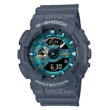 CASIO卡西歐 110 系列 GA-110AS-2A 綠洲湖泊運動雙顯錶 海軍藍 51.2mm｜樂天全館特惠中★指定刷卡回饋10%