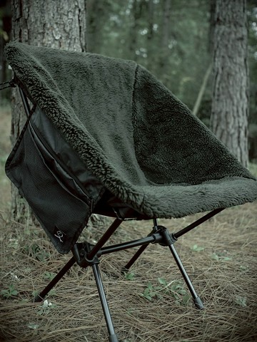 戶外露營 羊羔絨 月亮椅套 秋冬保暖椅套 helinox椅套