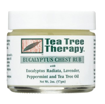 Tea Tree Therapy Chest Rub with Eucalyptus Australiana Lavender Peppermint and Tea Tree Oil 2 oz
