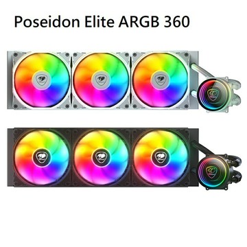 【享最高折300】COUGAR 美洲獅 Poseidon Elite ARGB 360 水冷散熱器 黑色/白色