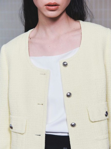 Single Breasted Tweed Jacket (KE4311M04F)