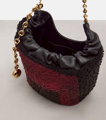 Loewe Squeeze Mini beaded leather tote bag