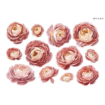 【10月新品4】20-22-0123 裁切紙・拼貼素材 陸蓮花