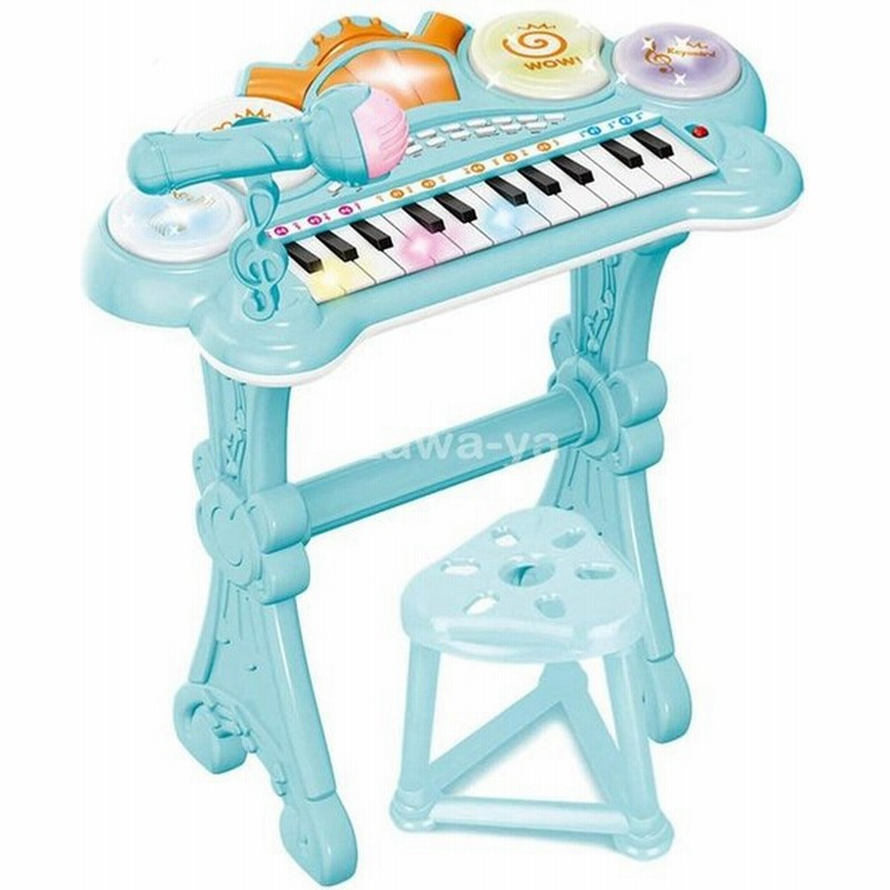 キッズ 可愛いピアノおもちゃ 電子ミニピアノ 音楽おもちゃ ミニキーボード 音楽玩具 子供ピアノ 知育玩具 クリスマス プレゼント 多機能 ブルー 通販 Lineポイント最大get Lineショッピング