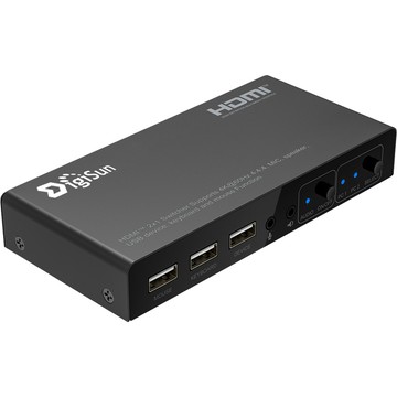 DigiSun KV802 2埠 4K HDMI 2.0 2x1 KVM 二進一出 電腦控制切換器