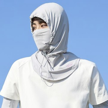 防曬面罩男遮全臉冰絲透氣圍脖夏季開車面紗騎行面巾脖子防護套潮