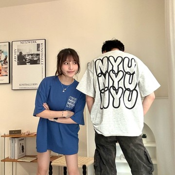 🔥隔日配｜KTUSA自訂款NYU短T (3colors) 短袖 男女上衣 大TEE 寬鬆 情侶裝 棉T T恤 80277