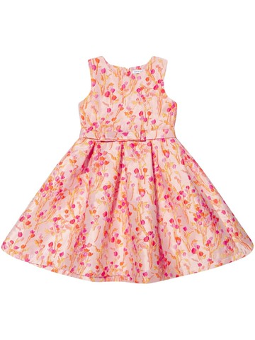 MAMA LUMA KIDS - floral-embroidered sleeveless dress - kids - Polyester - 6 yrs - Pink