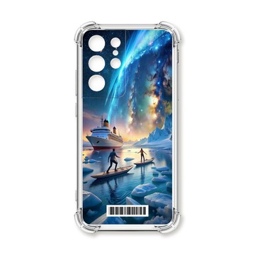 S系列(其他) 殼 TRON 三星 S21 Ultra 冰川上的划船  載具 四角防摔殼 手機殼
