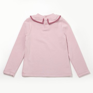 PIPPY高領學院風百搭高領長袖上衣 粉紅