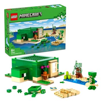 LEGO 樂高 沙灘海龜屋積木組 The Turtle Beach House 21254，8歲以上兒童玩具，激發想像力  1盒  混合顏色
