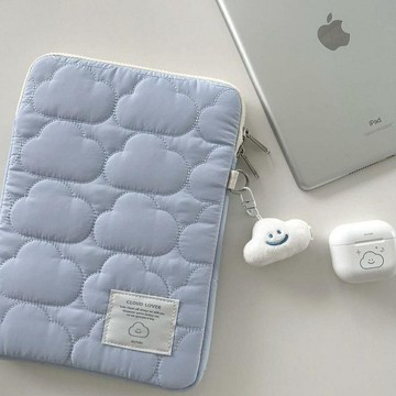 韓國雲朵ipad內袋 充棉菱格軟乎乎ins13寸防震筆電包