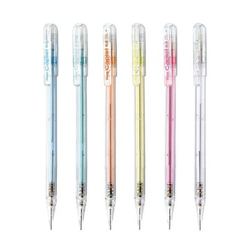 PENTEL A105自動鉛筆-藍/綠/橘/黃/粉/透明