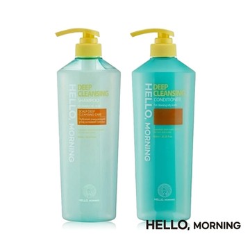 Hello, Morning 深層潔淨頭皮洗髮精/護髮乳(600ml/瓶) 2入組任選