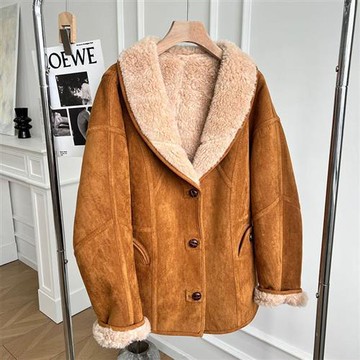 【巴黎精品】現貨+預購 羊羔毛外套皮衣夾克-寬鬆柔軟複合皮毛一體長袖皮草女外套a1it32