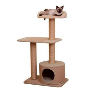 COCO【PP-9072】美國 Petpals 麻布紙繩遊憩跳台3層貓跳台 貓玩具 貓抓板 附有舒適的軟墊
