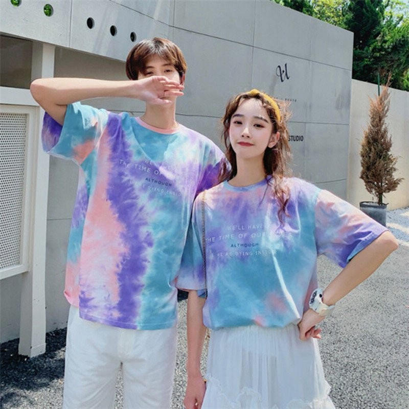 感謝価格夏限定 Tシャツ レディース タイダイ柄 半袖 夏 ゆるい トップス 韓国ファッション 原宿系 BF風 ヒップホップ ダンス ストリート風 カ  通販 LINEポイント最大GET | LINEショッピング