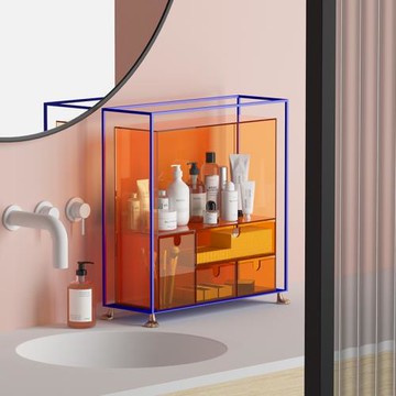 [空之喵喵]防塵亞克力化妝品收納盒桌面抽屜式高顏值置物架收納架