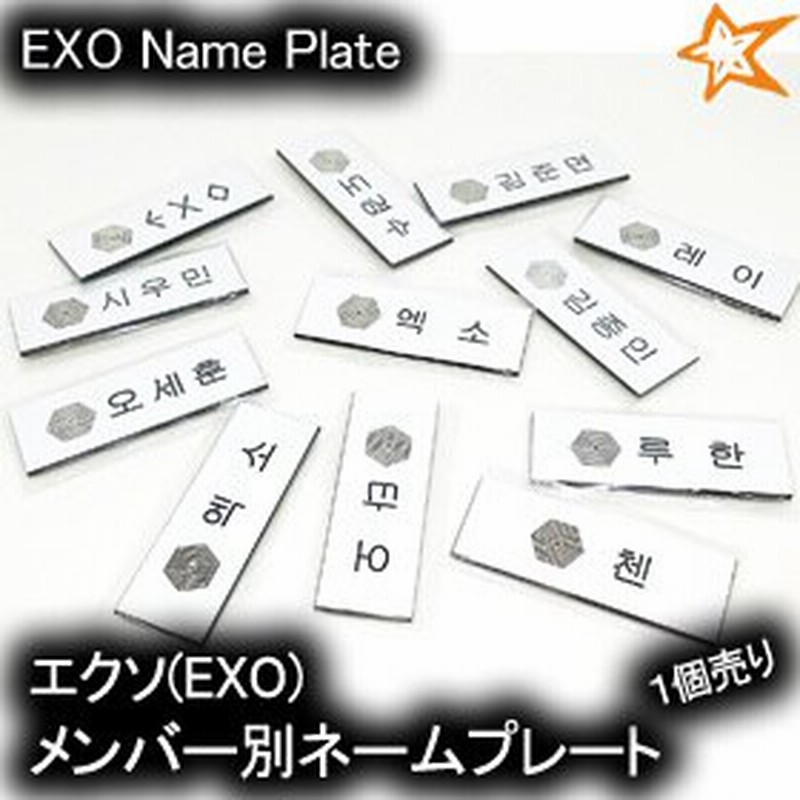 在庫処分セール商品 Exo エクソ メンバー別ネームプレート 名札 グッズ 人気 アイドル 韓国 ファッション 通販 Lineポイント最大1 0 Get Lineショッピング