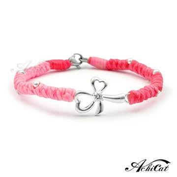 蠟繩手鍊．925純銀．甜蜜初戀．蝴蝶結．客製刻字．生日禮物．HS6070