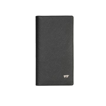 BRAUN BUFFEL 台灣總代理 巴雷特 14卡兩折長夾-黑色/BF546-631-BK