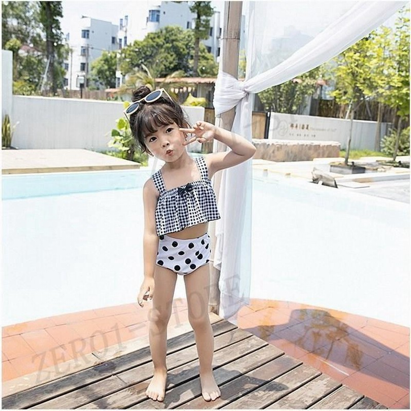 kids swimwear　3 キッズ 女の子 子供水着 ビキニ セパレート 3点セット 80 90 100 110 120cm 子供用 ガールズ ビキニセット uvカット 海  保育園 幼稚園 ジュニア こども 小学生 | LINEブランドカタログ