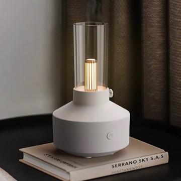 YOUFONE 復古暖光香薰機/超聲波霧化擴香機150ml 白色油燈款